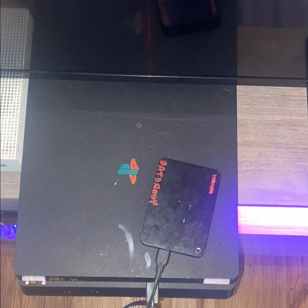 Sony Console - Black with Blue and Red Accents